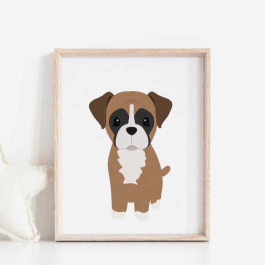 Boxer Puppy Kwekerij & Kinder Decor Poster