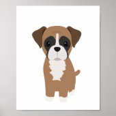 Boxer Puppy Kwekerij & Kinder Decor Poster (Voorkant)