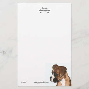 Boxer puppy letterhead briefpapier