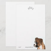 Boxer puppy letterhead briefpapier (Voorkant / Achterkant)