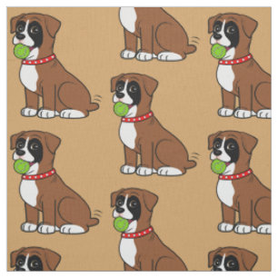 Boxer Puppy met Tennis Ball Stof