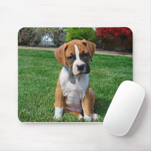 Boxer Puppy Mousepad Muismat (Met muis)