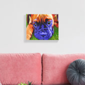 Boxer Puppy op Verpakt Canvas (Insitu (Woonkamer))