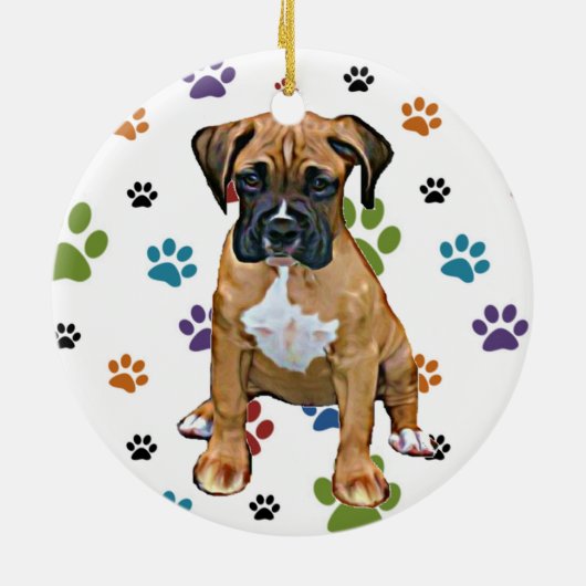 Boxer Puppy Ornament (Achterkant)