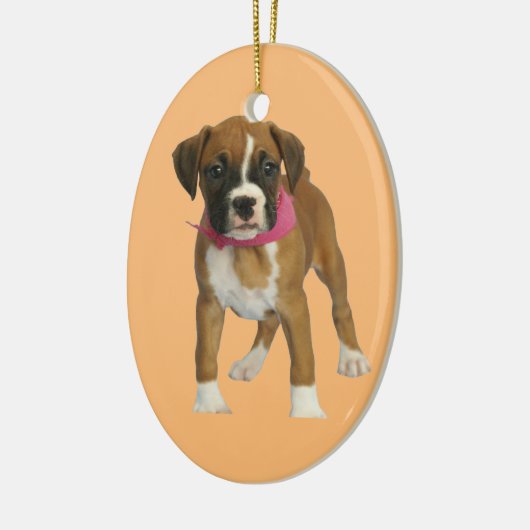 Boxer Puppy Oval Ornament (Links)