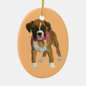 Boxer Puppy Oval Ornament (Voorkant)
