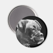 Boxer puppy ronde magneet (Voorkant / Achterkant)