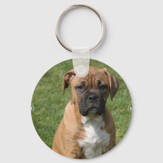 Boxer Puppy Sleutelhanger (Voorkant)