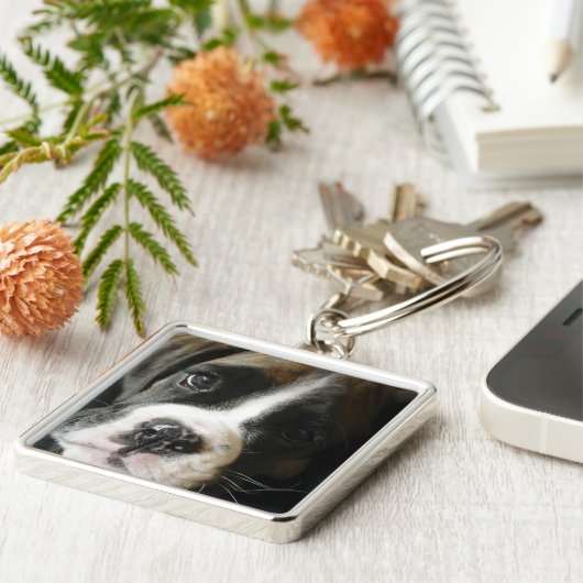 Boxer Puppy Sleutelhanger (Zijkant)