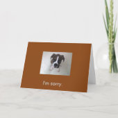 Boxer puppy, sorry kaart. kaart (Voorkant)