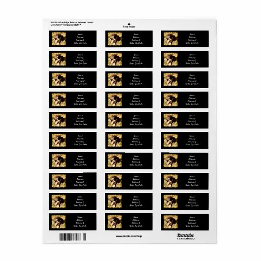 Boxer puppy verzendlabels etiket (Full Sheet)