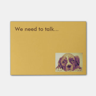 Boxer Puppy "We moeten praten" Opmerkingen Post-it® Notes