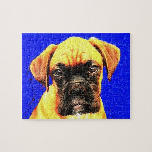Boxer puppypuzzel legpuzzel (Horizontaal)