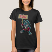 Boxer Rabbit with Sign Boo Halloween Statement T-shirt (Voorkant)