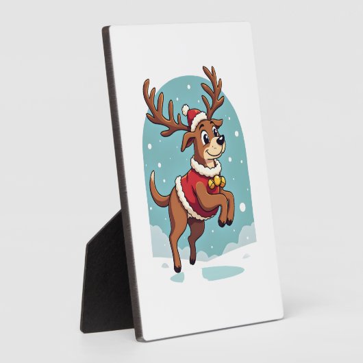 Boxer Reindeer Dash Fotoplaat (Zijkant)