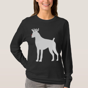 Boxer Reindeer Kersthond T-shirt