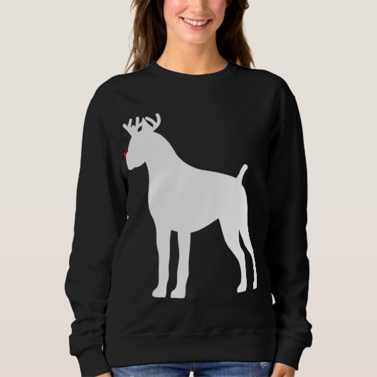 Boxer Reindeer Kersthond Trui (Voorkant)