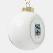 Boxer Rendier Dash Keramische Bal Ornament (Links)