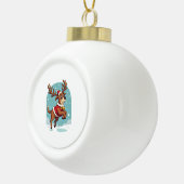 Boxer Rendier Dash Keramische Bal Ornament (Rechts)