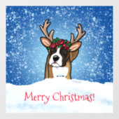 Boxer Rendier Ruitstickers Raamsticker (Vel)