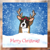 Boxer Rendier Ruitstickers Raamsticker (Vel 2)