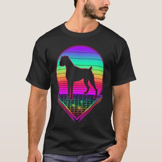 Boxer Retro  80-s Dog T-shirt (Voorkant)