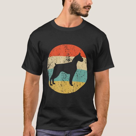 Boxer Retro Boxer Dog T-shirt (Voorkant)
