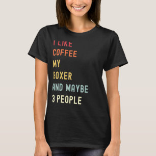 Boxer Retro Dog en koffie T-shirt