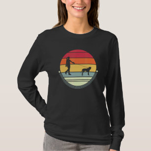 Boxer Retro  Dog Girl T-shirt