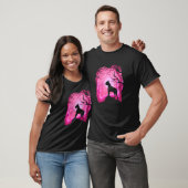 Boxer Retro Pink Boxer Dog T-shirt (Unisex)