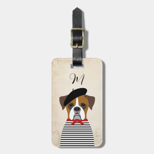 Boxer Retro reisbagage labels (Voorkant verticaal)