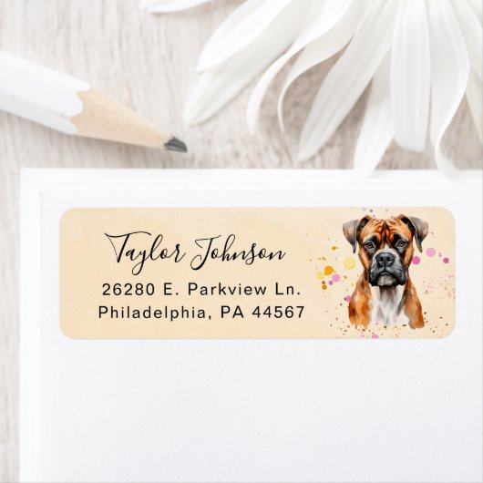 Boxer Return-adreslabel Etiket (Insitu)