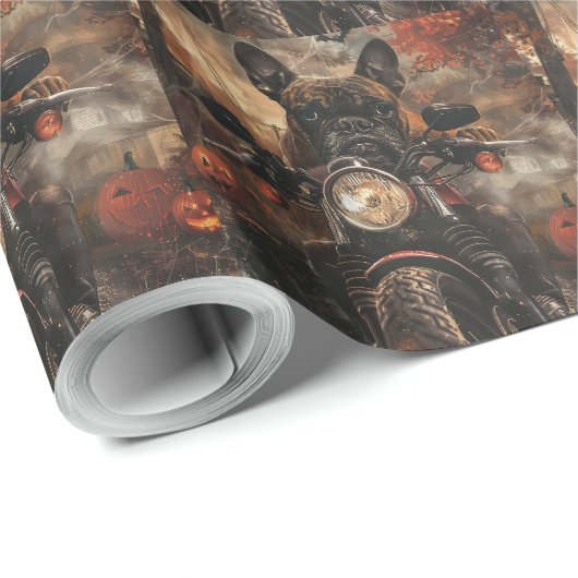 Boxer rijden motorfiets halloween eng cadeaupapier (Rol Hoek)
