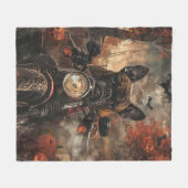 Boxer rijden motorfiets halloween eng fleece deken (Voorkant (Horizontaal))