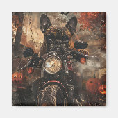 Boxer rijden motorfiets halloween eng magneet (Voorkant)