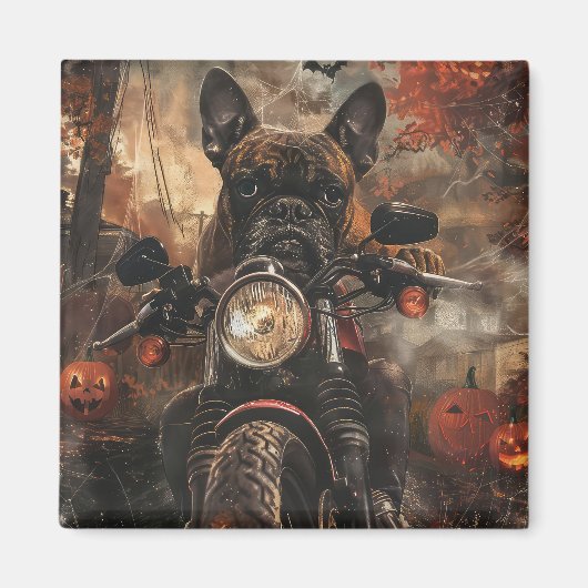 Boxer rijden motorfiets halloween eng magneet (Voorkant)