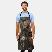 Boxer rijden motorfiets halloween eng schort (Gedragen)