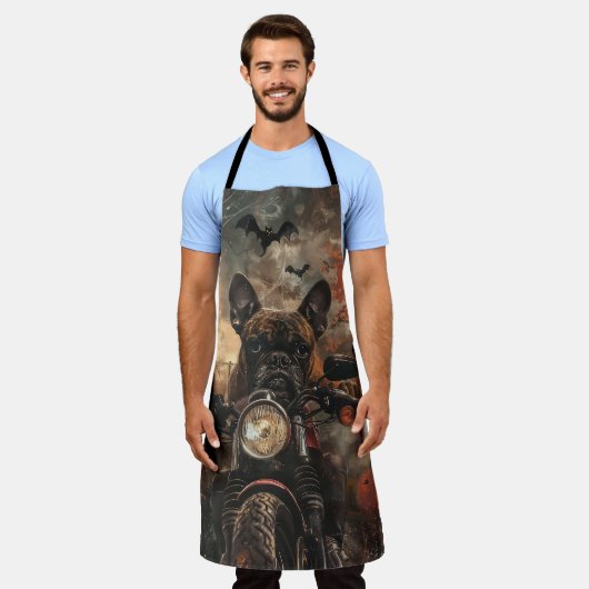 Boxer rijden motorfiets halloween eng schort (Gedragen)