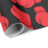 Boxer rode bokshandschoenen patroon cadeaupapier (Rol Hoek)