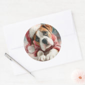 Boxer Round Round Christmas Sticker (Envelop)