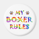 Boxer Rules Fun Magneet (Voorkant)
