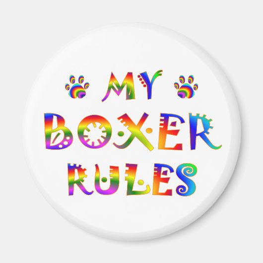 Boxer Rules Fun Magneet (Voorkant)