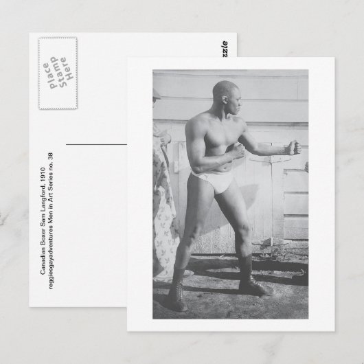 Boxer Sam Langford Briefkaart (Voorkant / Achterkant)