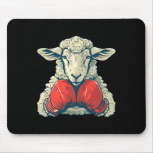 Boxer Schapen Met Bokshandschoenen Kickboksen Funn Muismat