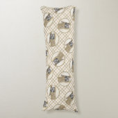 Boxer Schilderij Fawn Cropped Docked Schattigee Do Lichaamskussen (Voorkant Verticaal)