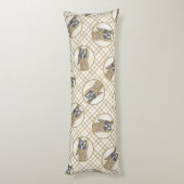 Boxer Schilderij Fawn Cropped Docked Schattigee Do Lichaamskussen (Achterkant (Verticaal))