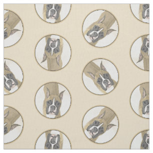 Boxer Schilderij Fawn Cropped Docked Schattigee Do Stof
