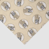 Boxer Schilderij Fawn Cropped Docked Schattigee Do Tissuepapier (Detail)