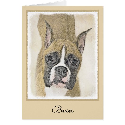 Boxer-schildering - Kute Original Dog Art (Voorkant)