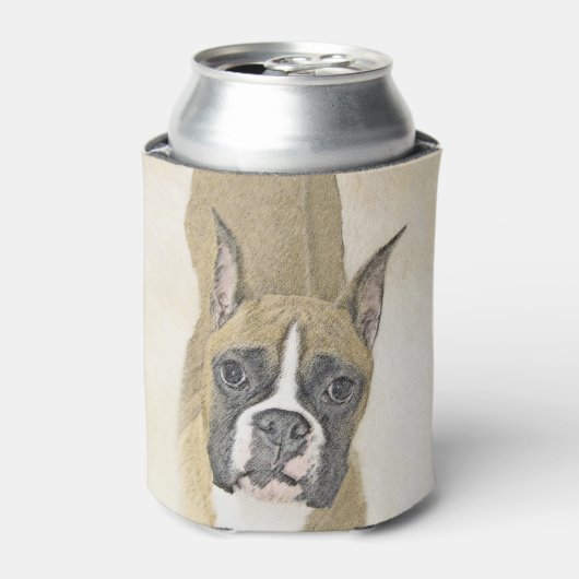 Boxer-schildering - Kute Original Dog Art Blikjeskoeler (Blikje Voorkant)